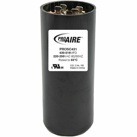 PERFECT AIRE Start Capacitor, Rnd, 430-516MFD/220-250V PROSC431